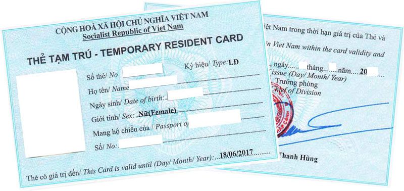 Hồ sơ xin cấp thẻ tạm trú cho người nước ngoài