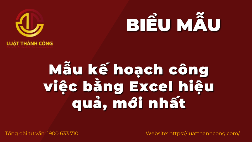 mẫu kế hoạch công việc bằng excel