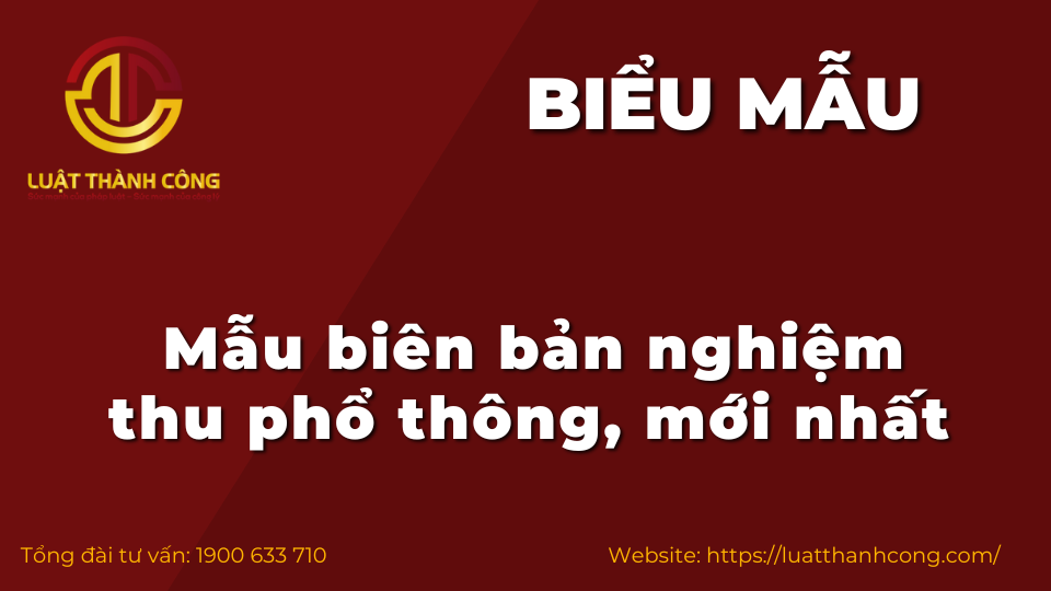 mẫu biên bản nghiệm thu