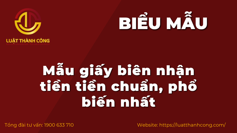 mẫu giấy biên nhận tiền